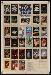 7g1148 STAR WARS CHECKLIST 2-sided Kilian 1sh 1985 many great images of all the U.S. posters, info!