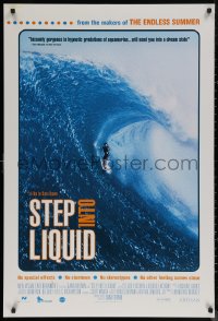 7g1151 STEP INTO LIQUID DS 1sh 2003 wonderful image from surfing documentary, riding monstrous wave!