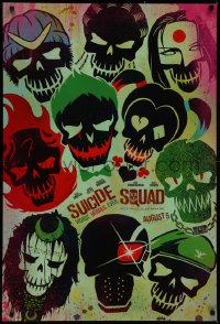 7g1153 SUICIDE SQUAD teaser DS 1sh 2016 Smith, Leto as the Joker, Robbie, Kinnaman, cool art!