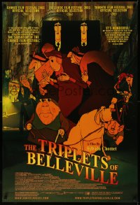 7g1176 TRIPLETS OF BELLEVILLE DS 1sh 2003 Les Triplettes de Bellville, cool cartoon!