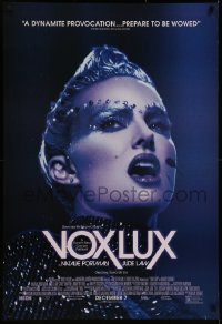 7g1186 VOX LUX advance DS 1sh 2018 Jude Law, image of Natalie Portman as pop star singing on stage!