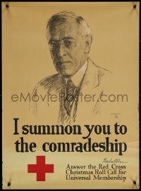 7g0427 I SUMMON YOU TO THE COMRADESHIP 20x27 WWI war poster 1918 art of President Woodrow Wilson!