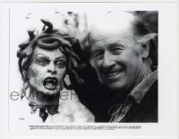 7h0717 CLASH OF THE TITANS 8.5x11 REPRO photo 1990s Ray Harryhausen with his Medusa head creation!