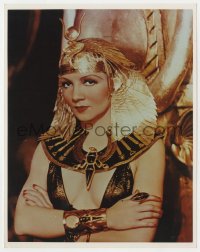 7h0718 CLAUDETTE COLBERT color 8x10.25 REPRO photo 1980s best close portrait in costume as Cleopatra!