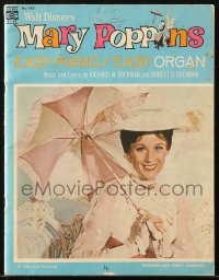 7h0885 MARY POPPINS softcover book 1965 song book with easy piano & organ sheet music!