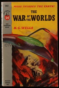 7h0875 WAR OF THE WORLDS paperback book 1953 H.G. Wells sci-fi classic, Mars invades the Earth!