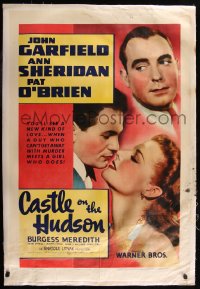 7h0013 CASTLE ON THE HUDSON linen 1sh 1940 close up of Ann Sheridan, John Garfield & Pat O'Brien!