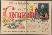 7h0758 CINDERELLA 2 magazine pages 1950 Walt Disney classic fantasy cartoon, great montage!