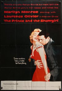 7h0743 PRINCE & THE SHOWGIRL 27x40 commercial poster 1990s Olivier nuzzles Marilyn Monroe's shoulder!