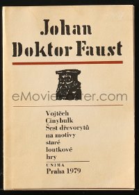 7h0106 JOHAN DOKTOR FAUST Czech 6x8 art portfolio 1979 contains five prints by Vojtech Cinybulk!