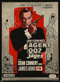 7h0515 FROM RUSSIA WITH LOVE Danish program 1964 different art of Sean Connery as James Bond!