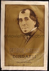 7h0016 DISRAELI linen 1sh 1921 George Arliss as the Jewish British Prime Minister, ultra rare!