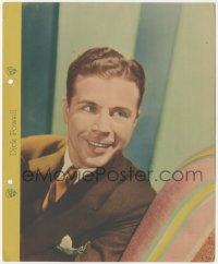 7h0322 DICK POWELL Dixie ice cream premium 1935 great smiling portrait with info on the back!