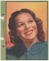 7h0323 MAUREEN O'HARA Dixie ice cream premium 1940 great smiling portrait + biography on back!