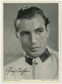 7h0538 GARY COOPER English 7x10 magazine giveaway photo 1931 given with an issue Woman's Way!
