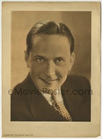 7h0537 FREDRIC MARCH 8x11 English magazine giveaway June 1933 great smiling portrait in suit & tie!