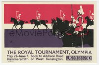 7h0539 ROYAL TOURNAMENT, OLYMPIA English 4x6 advertising card 1930 Lionel Edwards art of soldiers!