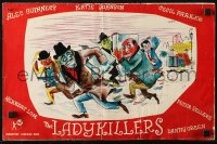 7h1260 LADYKILLERS English pressbook 1955 Alec Guinness, Peter Sellers, Katie Johnson, cool art!