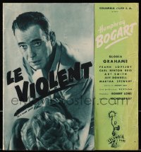 7h0589 IN A LONELY PLACE French pressbook 1950 Humphrey Bogart, Gloria Grahame, Nicholas Ray, rare!