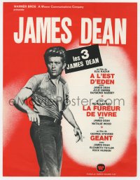 7h0813 JAMES DEAN French 10x12 trade ad 1970s East of Eden, Rebel Without a Cause, Giant!
