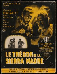 7h0599 TREASURE OF THE SIERRA MADRE French pb 1949 Humphrey Bogart, Holt & Huston, posters shown!