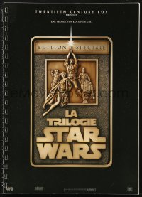 7h0530 STAR WARS TRILOGY spiral-bound French promo book 1997 Empire Strikes Back, Return of the Jedi!