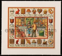 7h0840 FRENCH BOARD GAME linen French 7x8 special poster 1900s great art of bakery & spice shops!