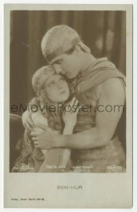 7h0604 BEN-HUR German Ross postcard 1926 close up of Ramon Novarro embracing May McAvoy as Esther!