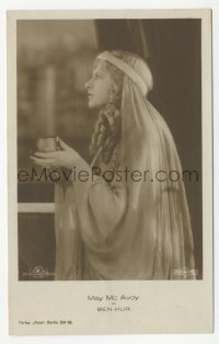 7h0605 BEN-HUR German Ross postcard 1926 great close up of May McAvoy as Esther with goblet!