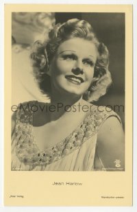7h0618 JEAN HARLOW A1662/1 German Ross postcard 1937 close up smiling portrait of the sexy blonde!
