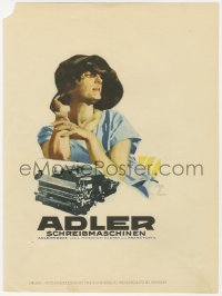 7h0496 LUDWIG HOHLWEIN 9x12 German art print 1926 great art of woman sitting by Adler typewriter!