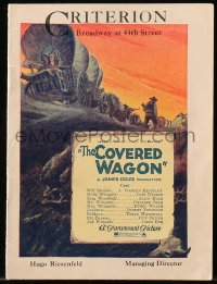 7h0906 COVERED WAGON 8pg herald 1923 James Cruze classic, art of wagon train on Oregon Trail!