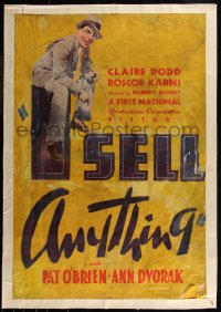 7h0004 I SELL ANYTHING 1sh 1934 auctioneer Pat O'Brien sitting on the title, ultra rare!