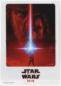 7h0555 LAST JEDI teaser Japanese 7x10 2017 Star Wars, incredible image of Hamill, Driver & Ridley!