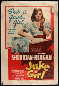 7h0007 JUKE GIRL 1sh 1942 sexy Ann Sheridan is a good girl for Ronald Reagan to leave alone!