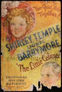 7h0003 LITTLE COLONEL style B 1sh 1935 art of Shirley Temple & Lionel Barrymore, ultra rare!