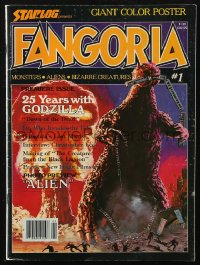 7h0388 FANGORIA vol 1 no 1 magazine 1979 the very first issue, 25 Years of Godzilla, Alien & more!