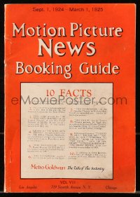 7h0224 MOTION PICTURE NEWS exhibitor magazine September 1, 1924 Captain Blood, Peter Pan & more!