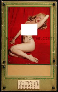 7h0320 MARILYN MONROE commercial Golden Dreams calendar 1970s nude image from 1st Playboy centerfold!