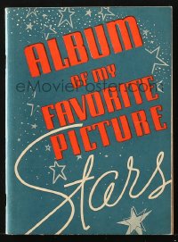 7h0032 ALBUM OF MY FAVORITE PICTURE STARS 6x8 photo album 1930s Katharine Hepburn, Crosby, Mae West