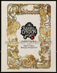 7h0938 BARRY LYNDON 9x11 promo card 1975 Stanley Kubrick romantic war melodrama, Charles Gehm art!