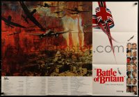 7h1035 BATTLE OF BRITAIN 9x13 promo brochure 1969 unfolds to a poster that measures 27x38!