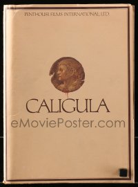 7h0049 CALIGULA set of 2 promo folders 1980 Malcolm McDowell, Penthouse's Bob Guccione sex epic!