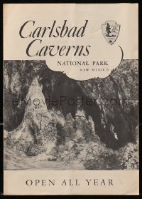 7h0256 CARLSBAD CAVERNS NATIONAL PARK tourism brochure 1955 it's open all year in New Mexico!