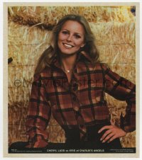 7h0277 CHARLIE'S ANGELS 9x10 sticker 1977 great color portrait of sexy Cheryl Ladd as Kris!