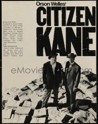 7h0974 CITIZEN KANE 17x24 poster + 9x11 brochure R1970s Orson Welles classic, his movie masterpiece!