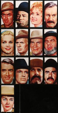 7h0097 HOW THE WEST WAS WON set of 13 5x10 color prints 1964 portraits of James Stewart & top stars!