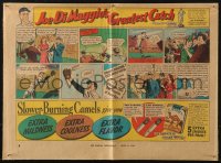 7h0253 JOE DIMAGGIO newspaper page 1940 New York Yankees baseball legend, Greatest Catch comic!