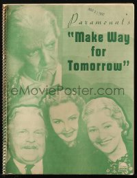 7h0116 MAKE WAY FOR TOMORROW spiral-bound production guide 1937 Victor Moore, Bondi, Leo McCarey