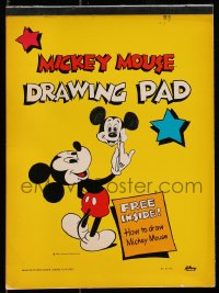 7h0124 MICKEY MOUSE drawing pad 1970s includes instructions on how to draw him yourself!